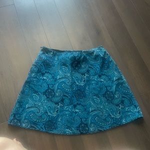 Sweet & Silky Blue Paisley Miniskirt